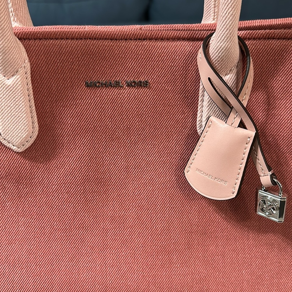 Michael Kors Scarlett Medium Denim Satchel Bag - Picture 16 of 16